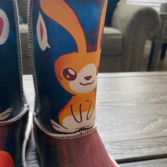 Cute Faux Leather Pull on Bunny Love Boots 38/7.5 NEW 😍 - Picture 5 of 8